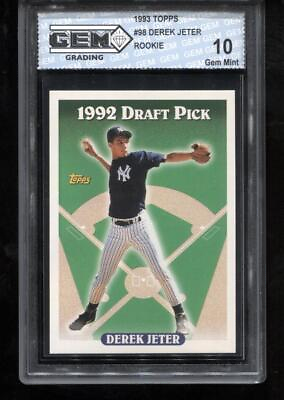 #ad Derek Jeter RC 1993 Topps #98 New York Yankees Rookie GEM MINT 10 $47.49