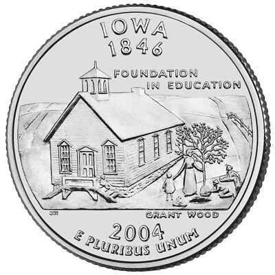 #ad #ad 2004 D Iowa State Quarter. Uncirculated from US Mint roll. $2.19