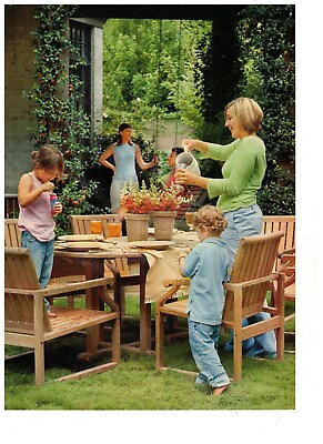 #ad Family Backyard Picnic Table Flowers 2006 Print Ad $8.61