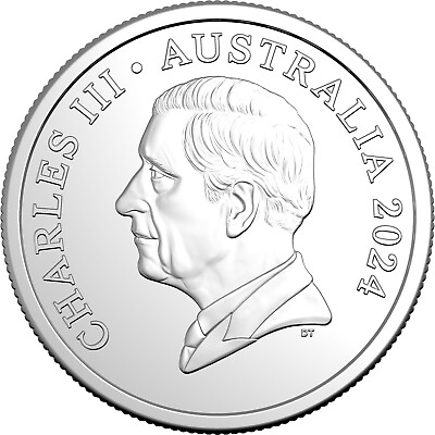 #ad Australia 2024 5c Five Cents King Charles III effigy Coin Loose AU $3.00
