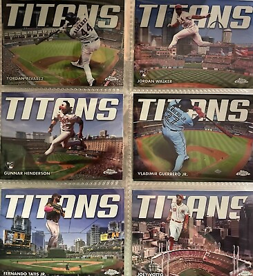 #ad 2023 Topps Chrome Update Inserts Chrome Titans Complete Your Set $1.99