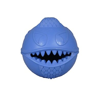 #ad Jolly Pets Monster Ball Bouncing Dog Toy Treat Holder 2.5 Inches Blue $13.19