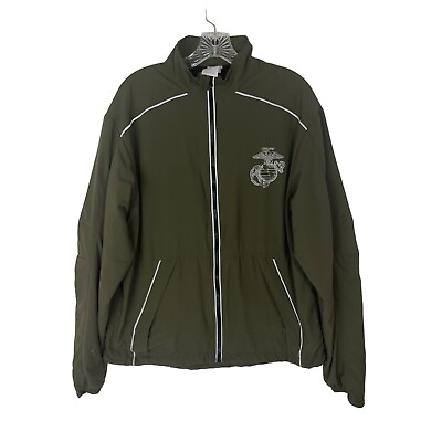 #ad New Balance Womens Marines Front Zip Jacket Reflective Detail Lined Size Medium $15.20