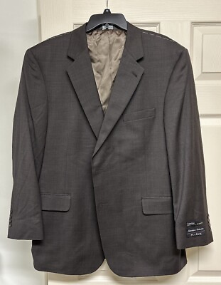 #ad NWT Jos A Bank Executive Traditional 100% Wool Suit Jacket 46 R Brown Jacket $87.00