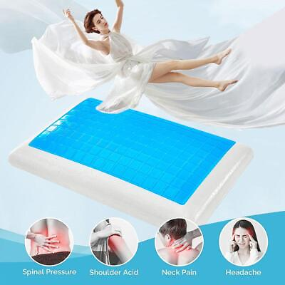 #ad Cooling Orthopedic Memory Foam Contour Cervical Pillow Gel Firm Head Neck Back $19.67