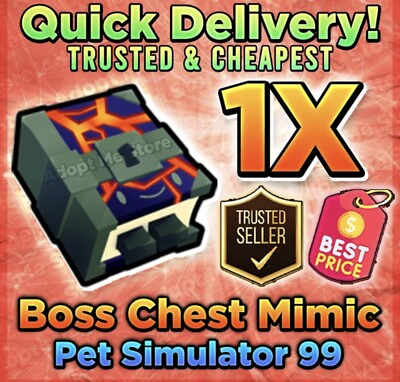 #ad Pet Simulator 99. x1 Boss Chest Mimic ENCHANT OP BOOK Same Day $21.99