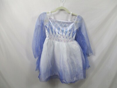 #ad Frozen 2 Elsa Costume Girls Small 4 6 Snow Princess Blue Sparkle Hair Clip New $18.99