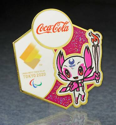 #ad OLYMPIC PIN BADGE 2020 2021 TOKYO JAPAN COKE COCA COLA SPONSOR MASCOT PARALYMPIC $9.99