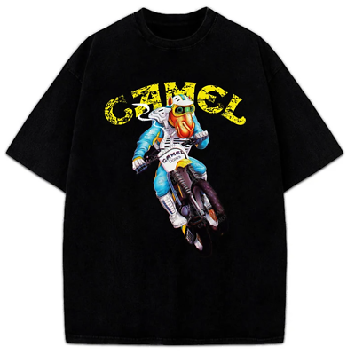 #ad Joe Camel T Shirt Joe Camel Dirt Bike Supercross Graphic Tee black $8.54