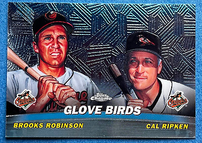 #ad 2001 Topps Chrome Combos Ripken Robinson Glove Birds #TC3 Orioles NM $6.25
