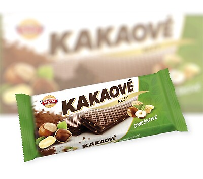 #ad 30x50g Sedita Traditional Slovak Original Cocoa Cream Filling Peanut Nuts Wafers $90.00