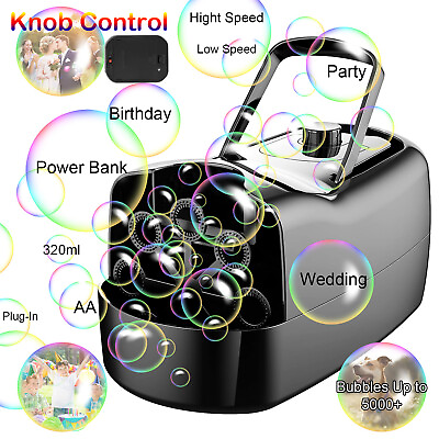 #ad Automatic Bubble Maker Bubble Blower 5000 Bubbles Knob Control 2 Speed Plug In $28.88