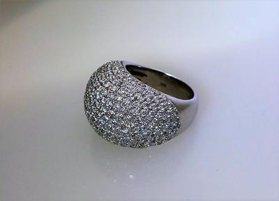 #ad DIAMOND PAVE 14KT WHITE GOLD RING SIZE 7 $3995.00