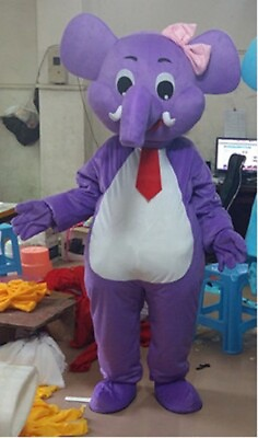 #ad Mascot Costume cartoon Elephant Party Fancy Dress Adult Gift $260.39