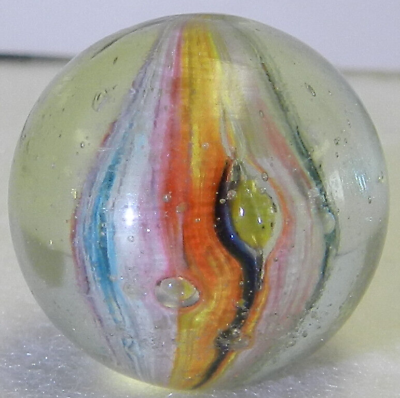 #ad #17692m Nice Rare Shrunken Onionskin German Handmade Shooter Marble .81 Inches $199.99