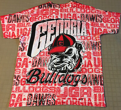 #ad Vintage Georgia Bulldogs 1992 Mens T Shirt Size Large New Without Tags $125.00