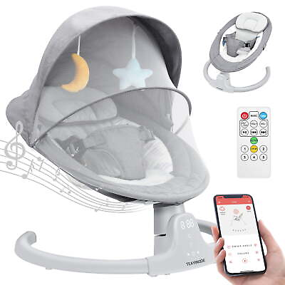 Baby Swing for Infants 5 Speed 10 Lullabies Remote Bluetooth APP Control $94.99