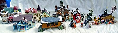 #ad Huge Christmas Village Buildings amp; Accessories Light Up Collection Shipping Inc $160.00