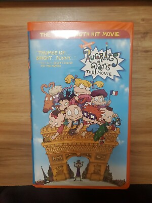 #ad Rugrats in Paris VHS 2001 Orange VHS Nickelodeon $6.00
