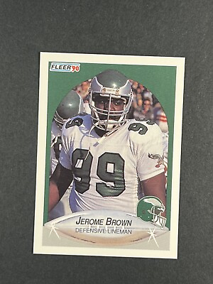 #ad Jerome Brown 1990 Fleer #79 Philadelphia Eagles $1.99