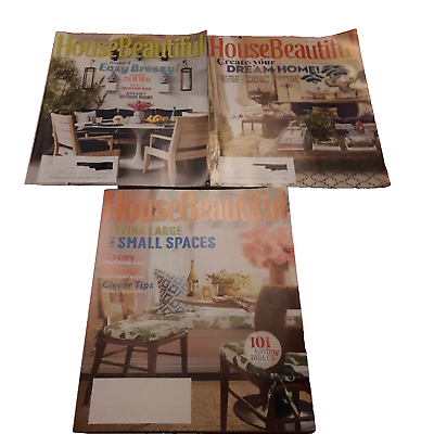 #ad House Beautiful Lot of 3 Magazines May June And July Of 2014 $11.98