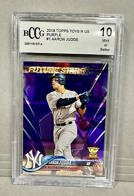 #ad 2018 Topps #1 Aaron Judge Purple BCCG 10 MINT or BETTER SP $129.99