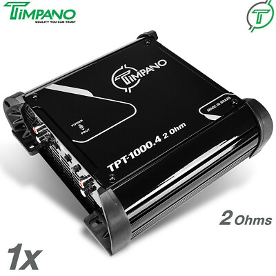 #ad 1x Timpano TPT 1000.4 2 Ohms Brazilian Amplifier 1000W Car Audio 4 Channel Amp $129.95