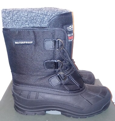 #ad CLIMATEX Climate X Thermolite Waterproof Snow Boots Lined Black Size 8 $16.95
