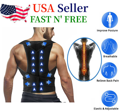 #ad #ad Adjustable Posture Corrector Low Back Support Shoulder Brace Belt for Men Women $8.87