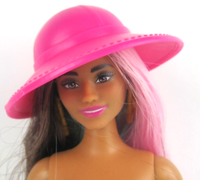 #ad MATTEL BARBIE DOLL EXTRA FLY PINK PLASTIC SAFARI HAT ACCESSORY FOR DIORAMA $5.00