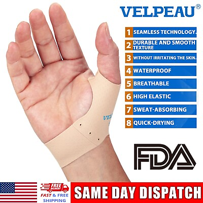 #ad 1Pair Thumb Brace Support Wrap Strap Compression Sleeve Joint Relief Arthritis $9.99