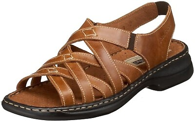 #ad NEW Josef Seibel Adrianna Womens Size EU 42 US 11 Buttero Brandy Leather Sandals $75.00