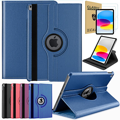 #ad For iPad 10th Gen 10.9#x27;#x27; Smart Case Rotating Leather Stand Screen Protector $11.99