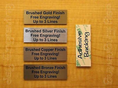 #ad Custom Engraved 1x3 Gold Silver Copper or Bronze Plaque Plate Sign Wall Door Tag $5.50