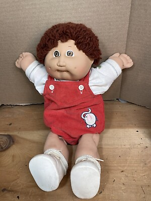#ad Vintage Cabbage Patch Kids Doll 1985 Red Hair With Diaper And Original Clothes $34.00