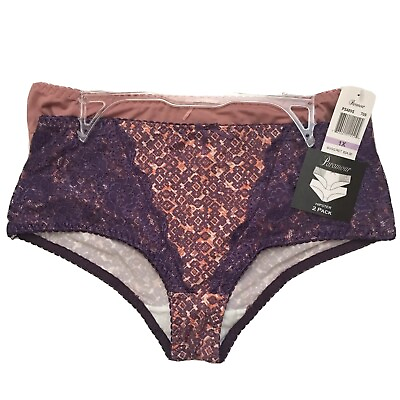 #ad 2 Pair Plus Size 2X 9 Hipster Panties Purple Lace Gift Paramour MPO $9.99