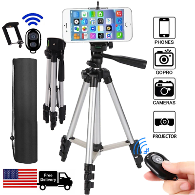 #ad Professional Camera Tripod Stand Holder Bag For Smart Phone iPhone Samsung UK $8.99
