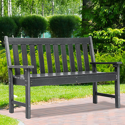 #ad TAUS Garden Bench Patio Outdoor Park Bench for 2 3 Persons Fade Rot Resistant $175.99
