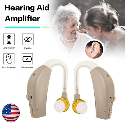 #ad Digital Hearing Aid Severe Loss Rechargeable Invisible BTE Ear Aids High Power $15.97