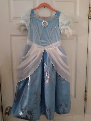 #ad Disney Store Cinderella Princess Costume Dress Velvet Bodice Sz Girls 5 6 EUC $36.00