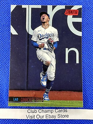 #ad 2021 #100 Mookie Betts Topps Stadium Club Baseball Red Foil Parallel Dodgers $7.97