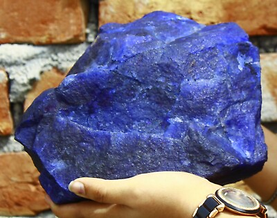 #ad 43800Ct 8.760Kg Expedite Shipping Certified Natural Blue Sapphire Gems Big Rough $825.00