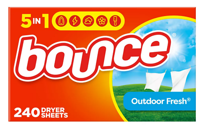 #ad Bounce Dryer Sheets Laundry Fabric Softener Outdoor Fresh 240 Count $9.00