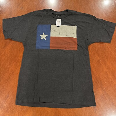 #ad Texas Flag Shirt Mens XXLT Gray Graphic Tee Walnut and 39th America $11.69