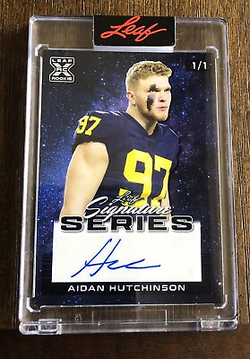 #ad Aidan Hutchinson 1 1 Autographed 2022 Leaf Signature Series Rookie Card #SS AH1 $375.00