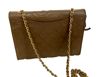 #ad CHANEL matelasse chain shoulder bag Flap Lambskin Brown CC 240401T $973.20
