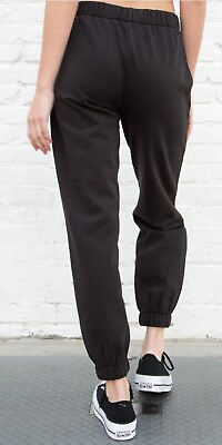 #ad Vintage Brandy Melville Rosa Sweatpants JOGGERS BLACK WOMEN#x27;S OS One Size NWT $75.00