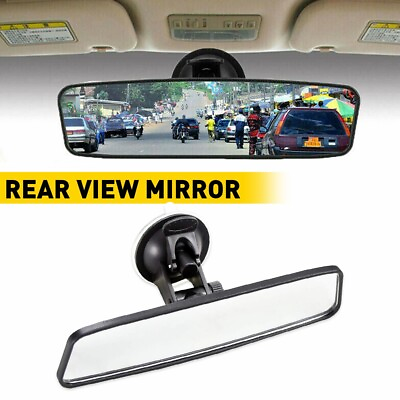 #ad Car Adjustable Inside View Rear Mirror Wide Suction Cup Angle Mirror Universal $13.09