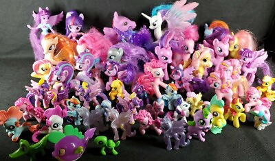 #ad My Little Pony Mixed Lot Of 51 Spike Movie Equestrian Girl Wings Clear Glitter $112.46