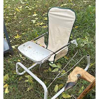 #ad Vtg Cosco Metal Red Highchair Jumper Bouncer Chair 1950#x27;s $39.99